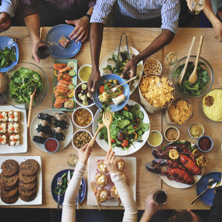Brunch Choice Crowd Dining Food Options Eating Concept